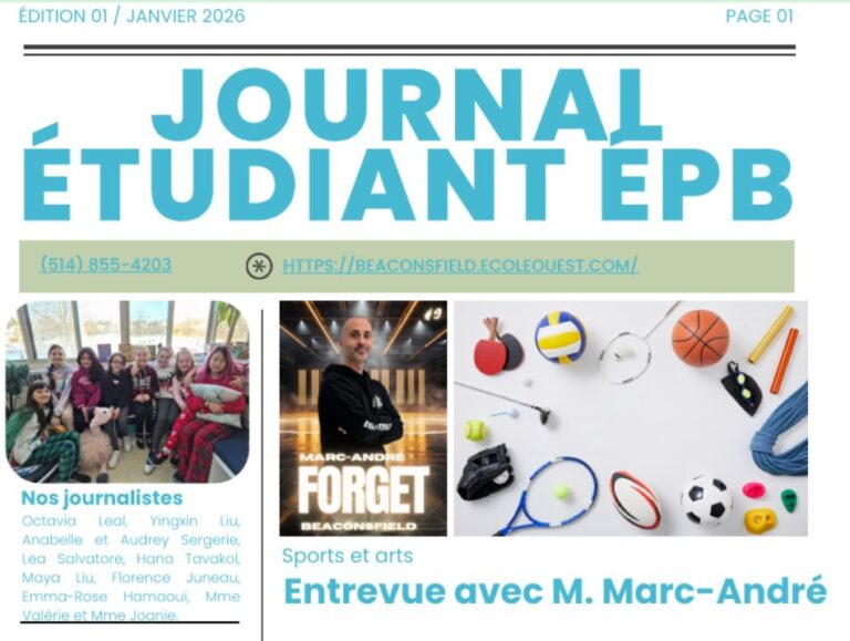 Le journal étudiant EPB édité par les 5e année!